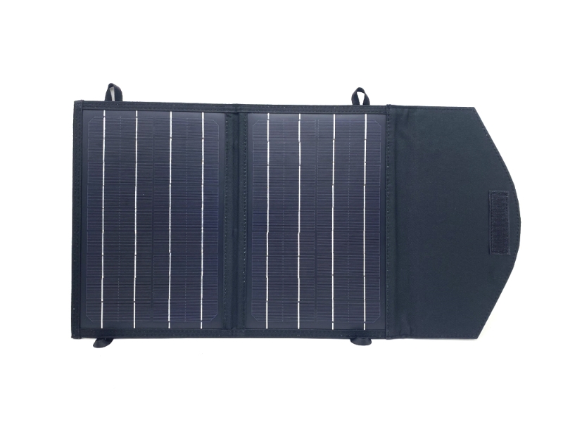 15W Black Sewn Folding Solar Panel